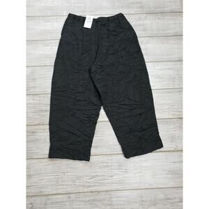 msquare Balloon Pants One Size‎ O/S Black Crinkle Elastic Wst Made USA Polyester